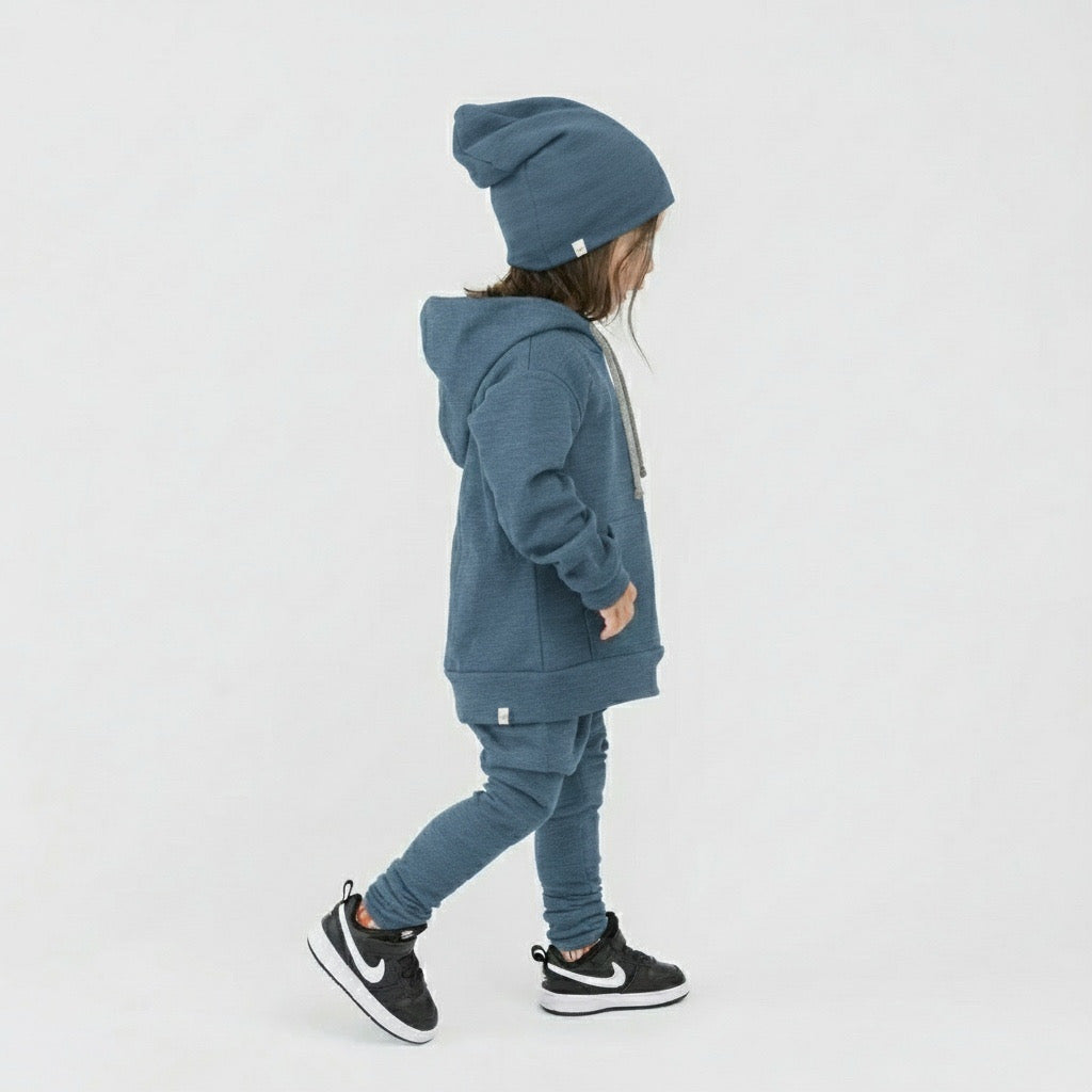 Organic Cotton Kids Hoodies - Mod Hoodie - Children’s and Toddler Hoodie - River - Made in Canada - mini mioche