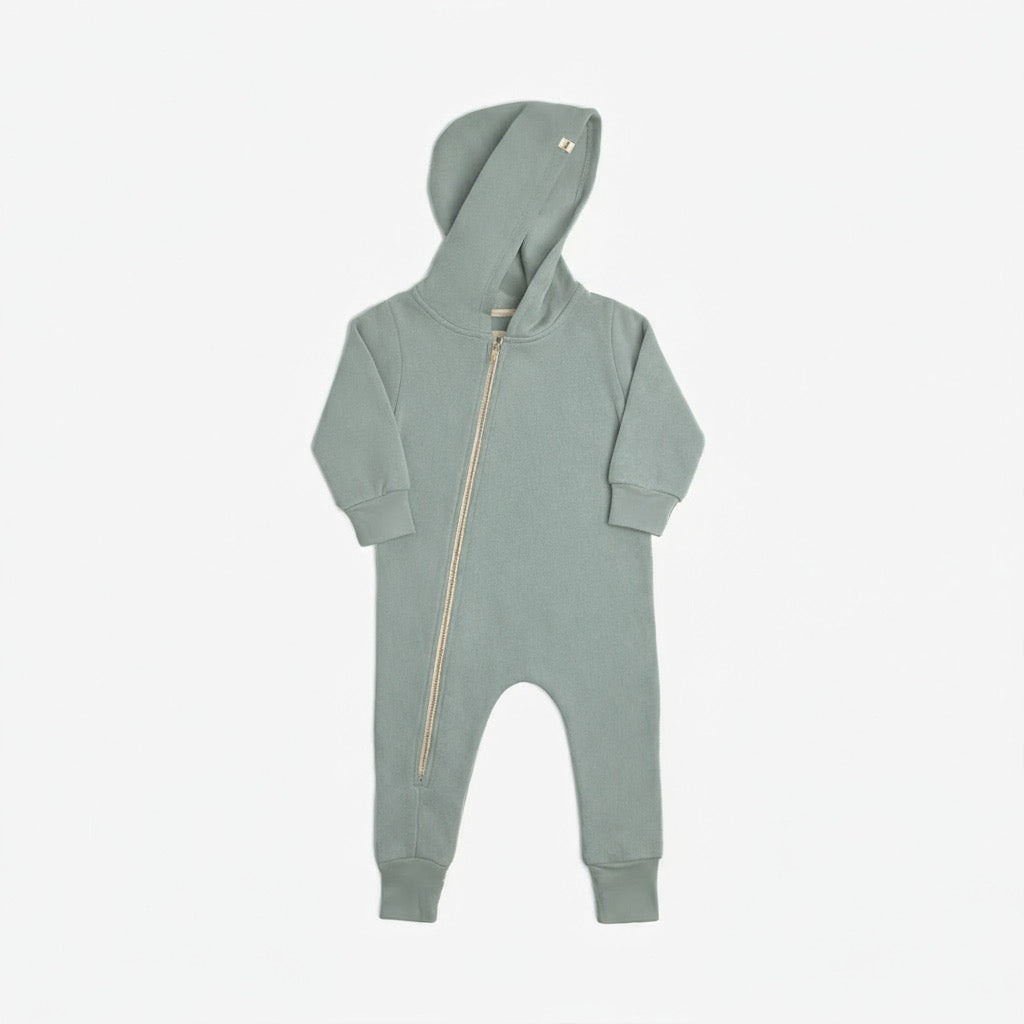 Plush Biker Romper - Organic Cotton Baby and Kids Fleece Rompers - Ocean - Newborn to 12 years old - Made in Canada - mini mioche