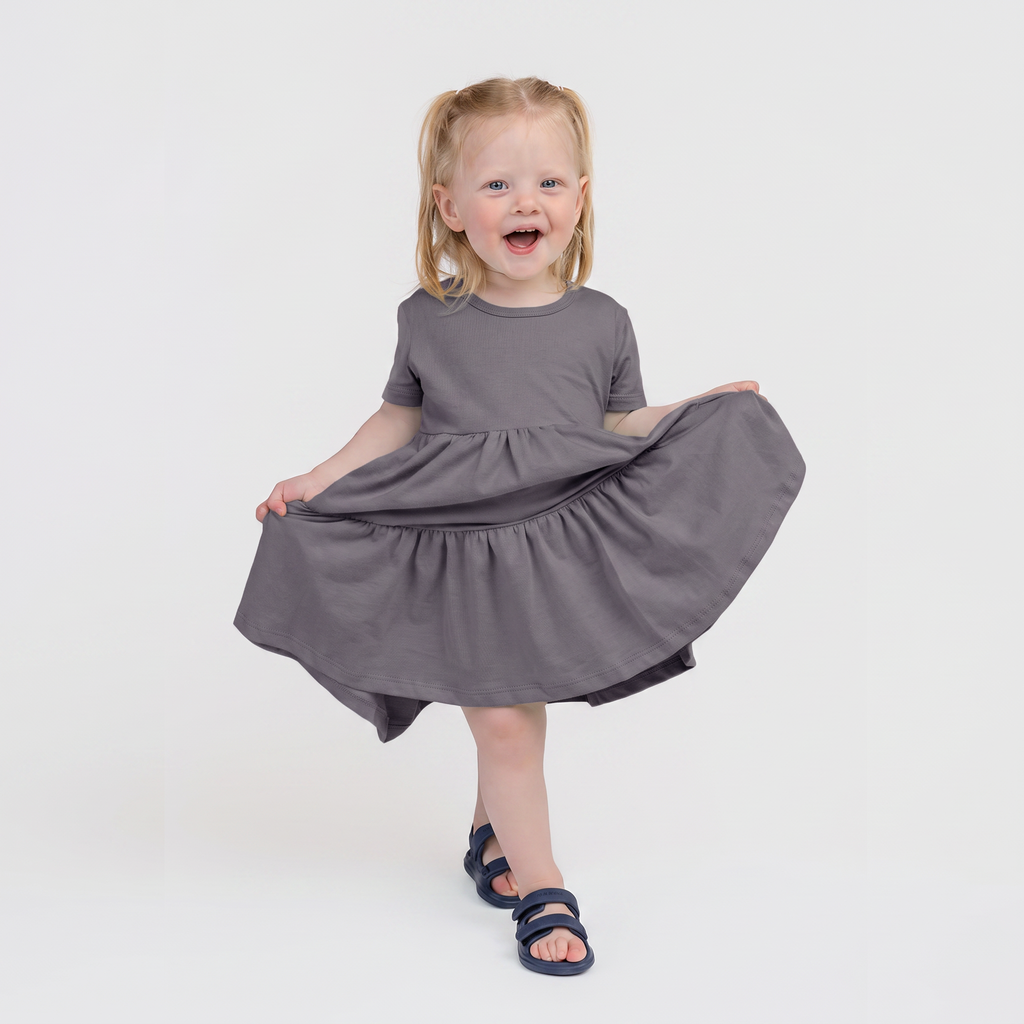 mini organic cotton dress children Cloud Cascade – Kids Dress long sundresses Our Organic Cotton Sleeveless Navy Polka Dot Pleated Size:1-2 Years (90cm)