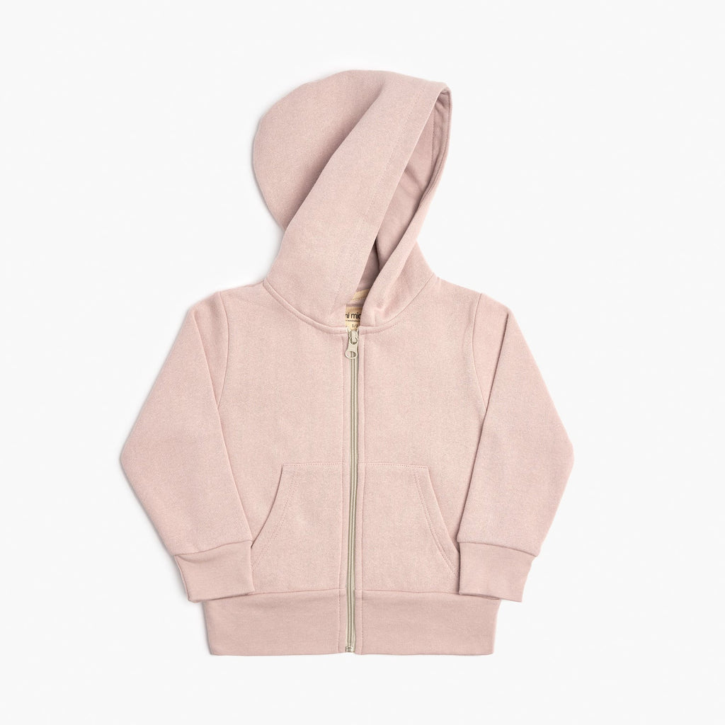 Plush Hoodie - 100% GOTS Certified Organic Cotton Fleece Hoodies - Blossom - Toddlers Kids Tweens and Teens - Made in Canada - mini mioche