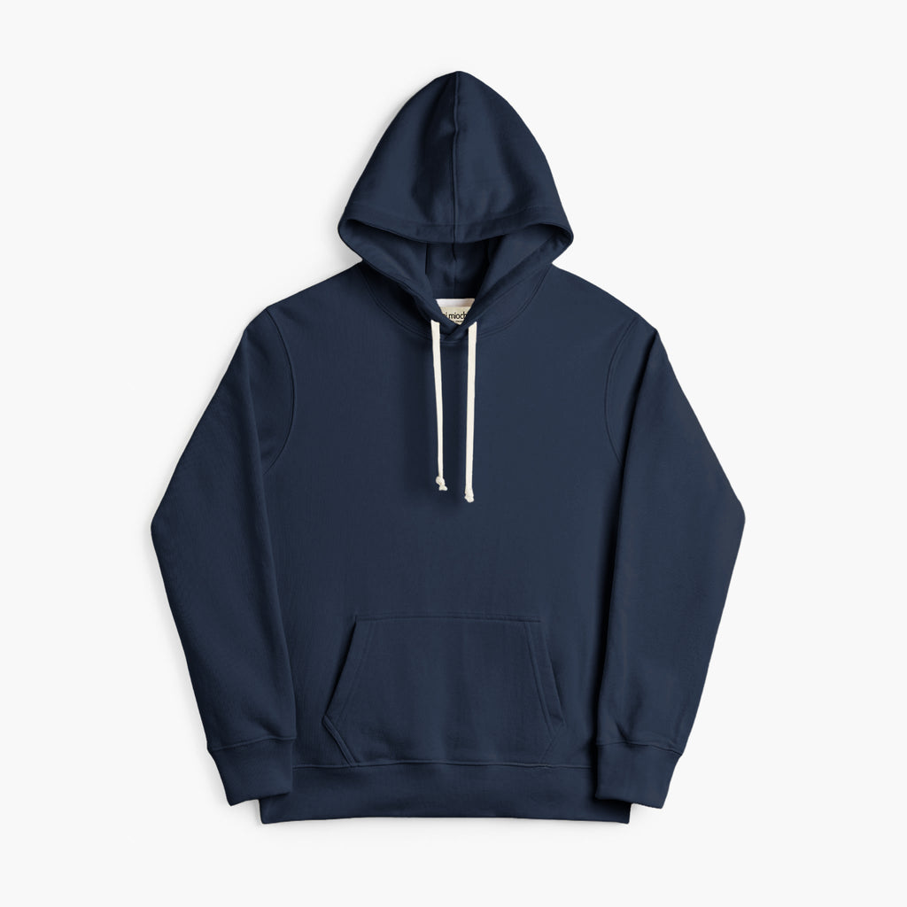 Organic Cotton Adult French Terry Hoodie Sweatshirt - Cozy Hoodie - Navy - Hoodies Made in Canada - mini mioche