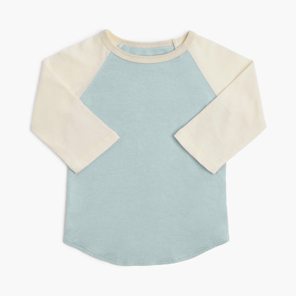 Ball Tee - Long Sleeve Tees - Sky/Natural - 3-6 months - mini mioche