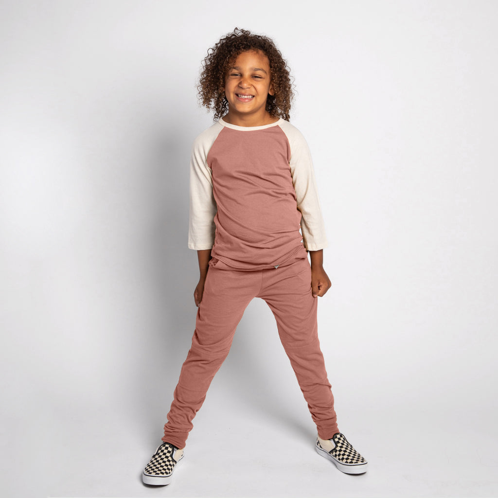 Ball Tee - Long Sleeve Tees - Clay/Natural - 3-6 months - mini mioche
