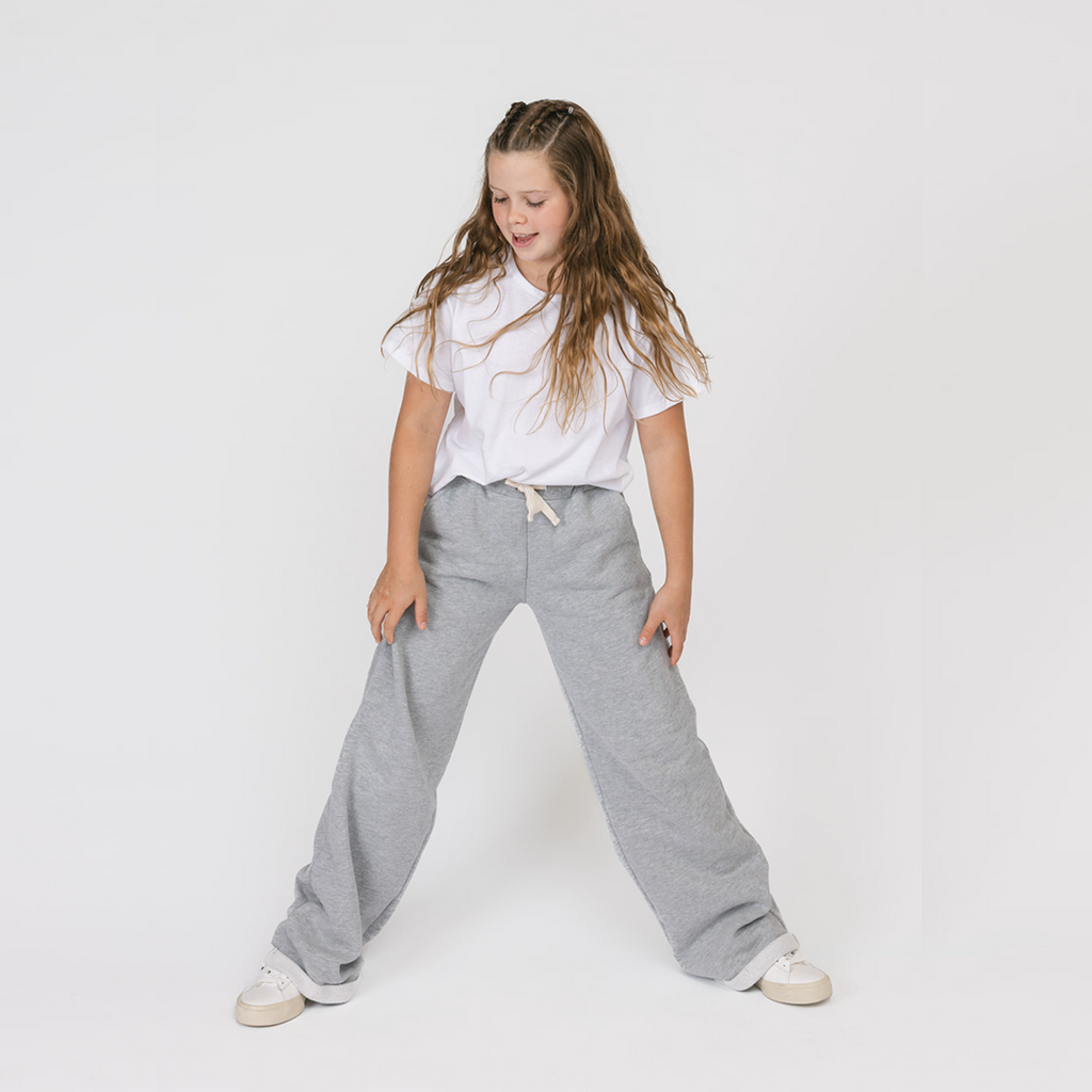 100% Organic Cotton Kids Tee - Cloud Slouchy Tee - Tshirts and Tops Made in Canada - White - Kids and Teens - mini mioche