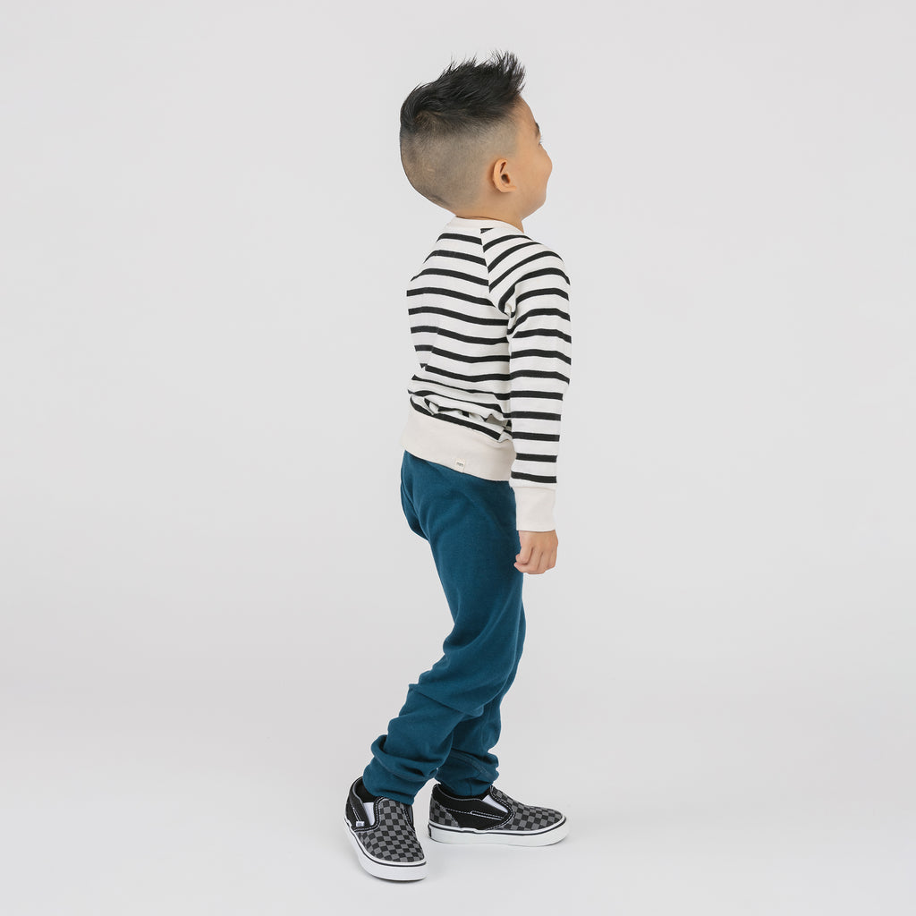 Cloud Crew Raglan - Long Sleeve Tees - Natural Stripe - 3-6 months - mini mioche