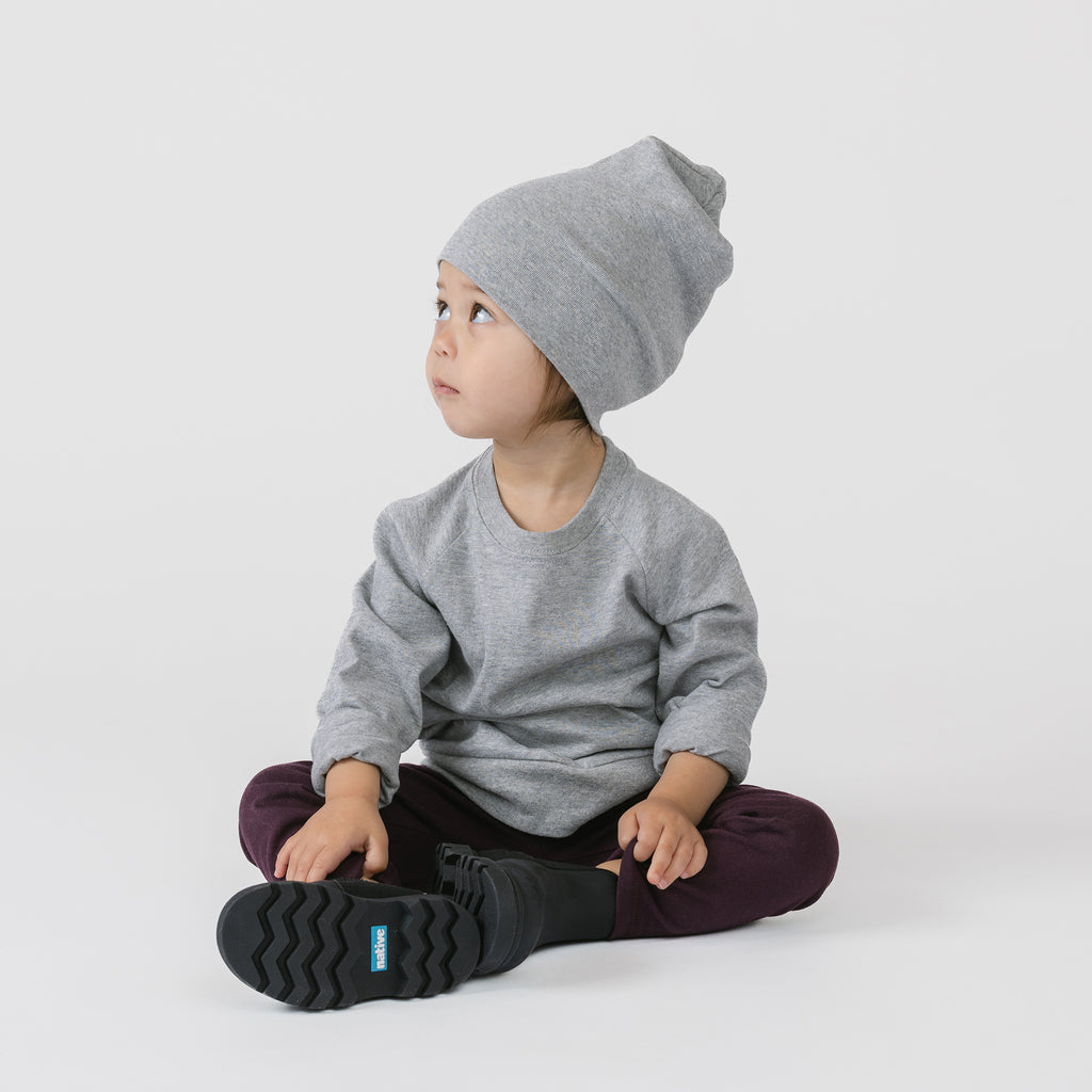 Cloud Crew Raglan - Long Sleeve Tees - Heather Grey - 3-6 months - mini mioche