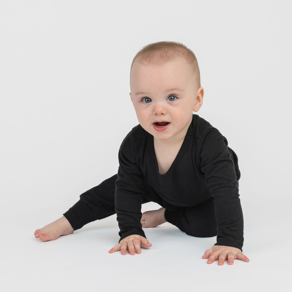 Cloud Long Sleeve Onesie - Onesies - Black - 0-3 months - mini mioche