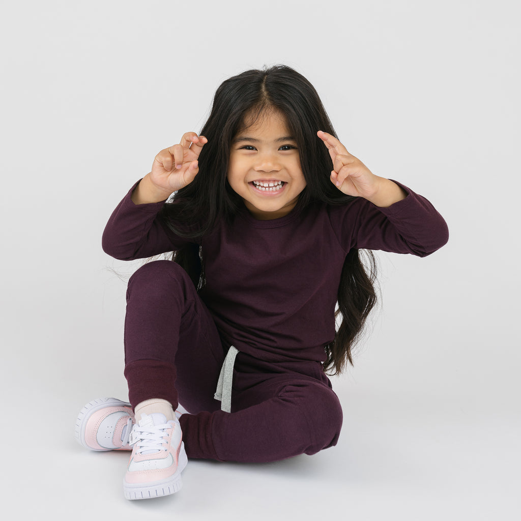 Cloud Long Sleeve Tee - Long Sleeve Tees - Cranberry - 1/2 years - mini mioche