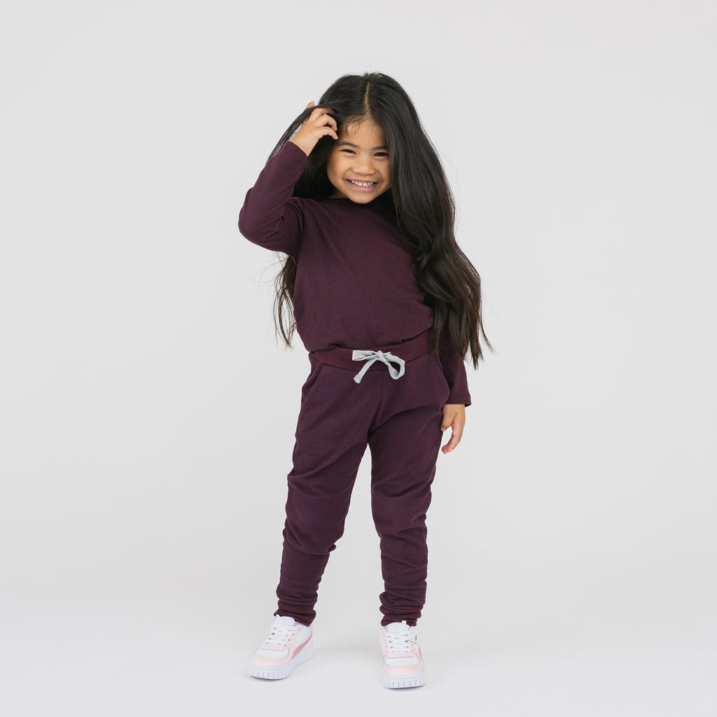 Cloud Long Sleeve Tee - Long Sleeve Tees - Cranberry - 1/2 years - mini mioche