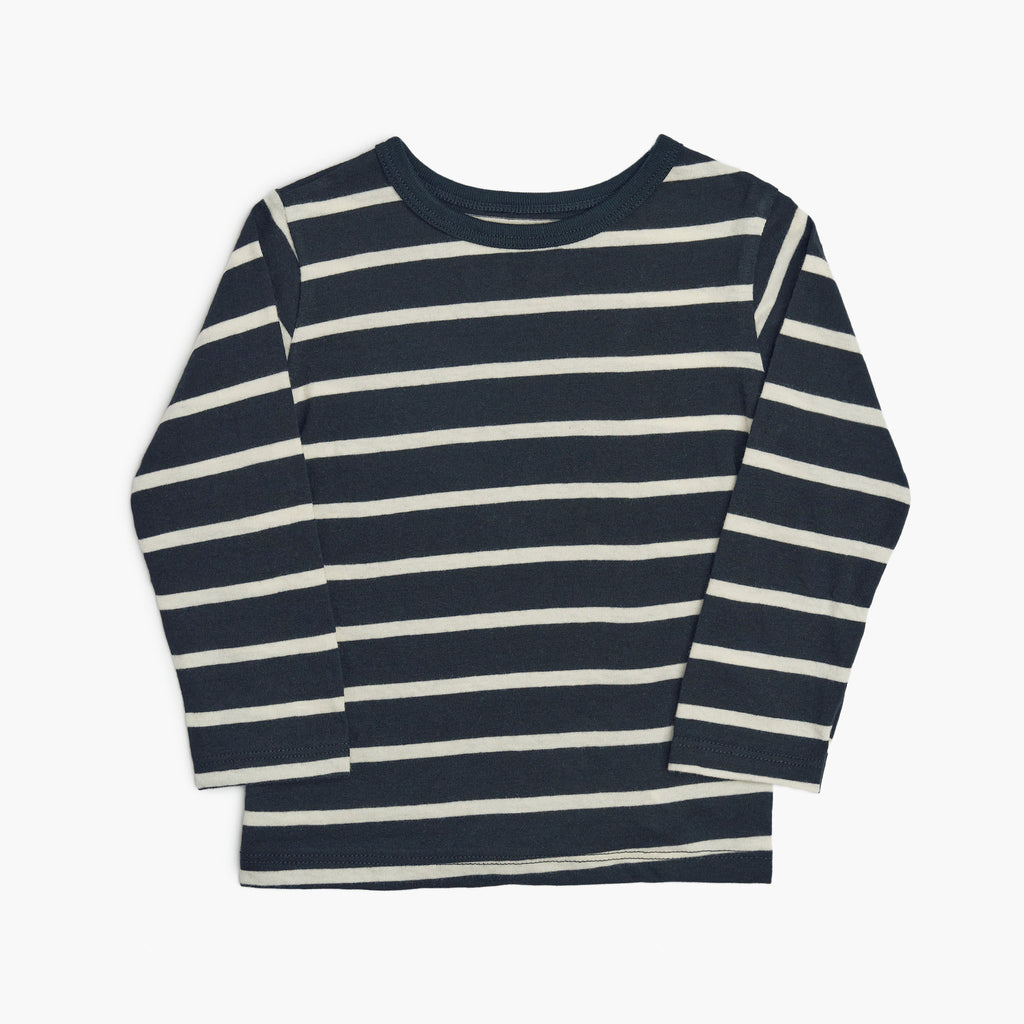 Cloud Long Sleeve Tee - Long Sleeve Tees - Navy Stripe - 1/2 years - mini mioche