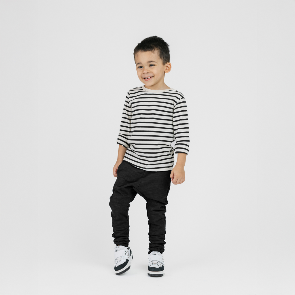 Cloud Long Sleeve Tee - Long Sleeve Tees - Natural Stripe - 3-6 months - mini mioche