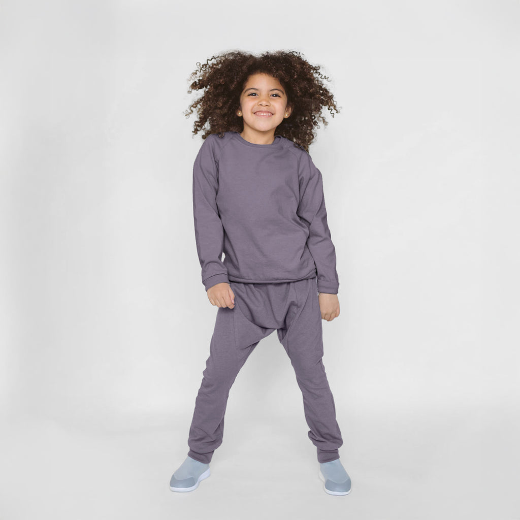 Cloud Lounge Pant - Pants - Vintage plum - 0-3 months - mini mioche