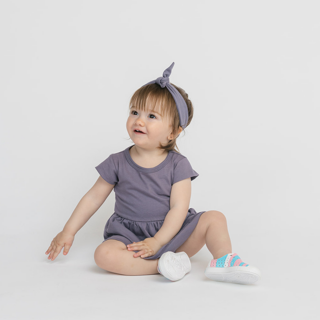 Cloud Onesie Dress - Dresses - Vintage Plum - 0-3 months - mini mioche