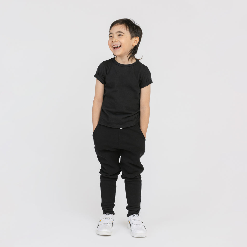 Short Sleeve Tee - Short Sleeve Tees - Black - 3-6 months - mini mioche