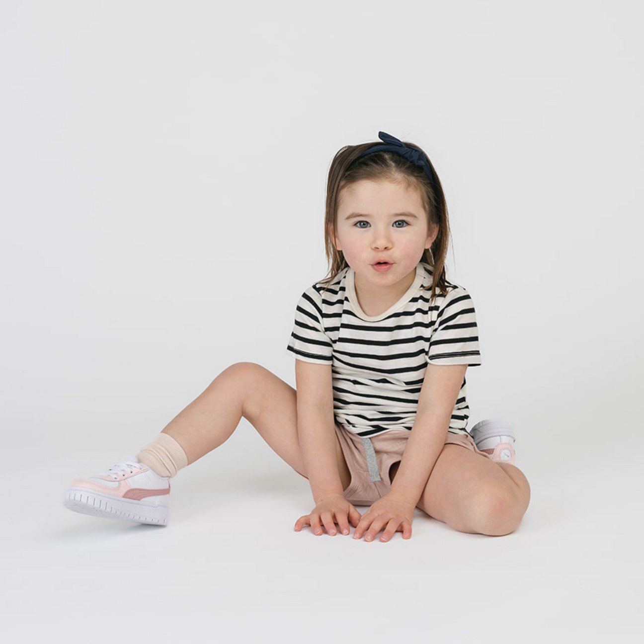 Cloud Short Sleeve Tee - Short Sleeve Tees - Natural Stripe - 3-6 months - mini mioche