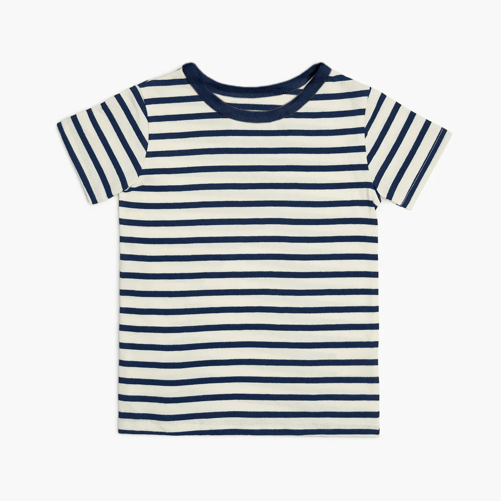 Cloud Short Sleeve Tee - Short Sleeve Tees - Nautical Stripe - 3-6 months - mini mioche