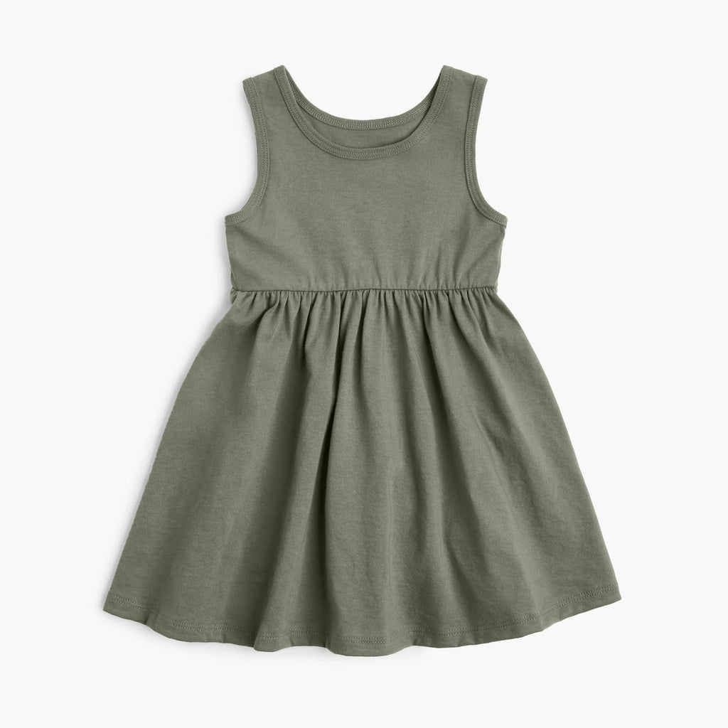 Organic Cotton Kids Dress - Cloud Skater Dress - Baby Toddler Kids Dresses Made in Canada - Thyme - mini mioche