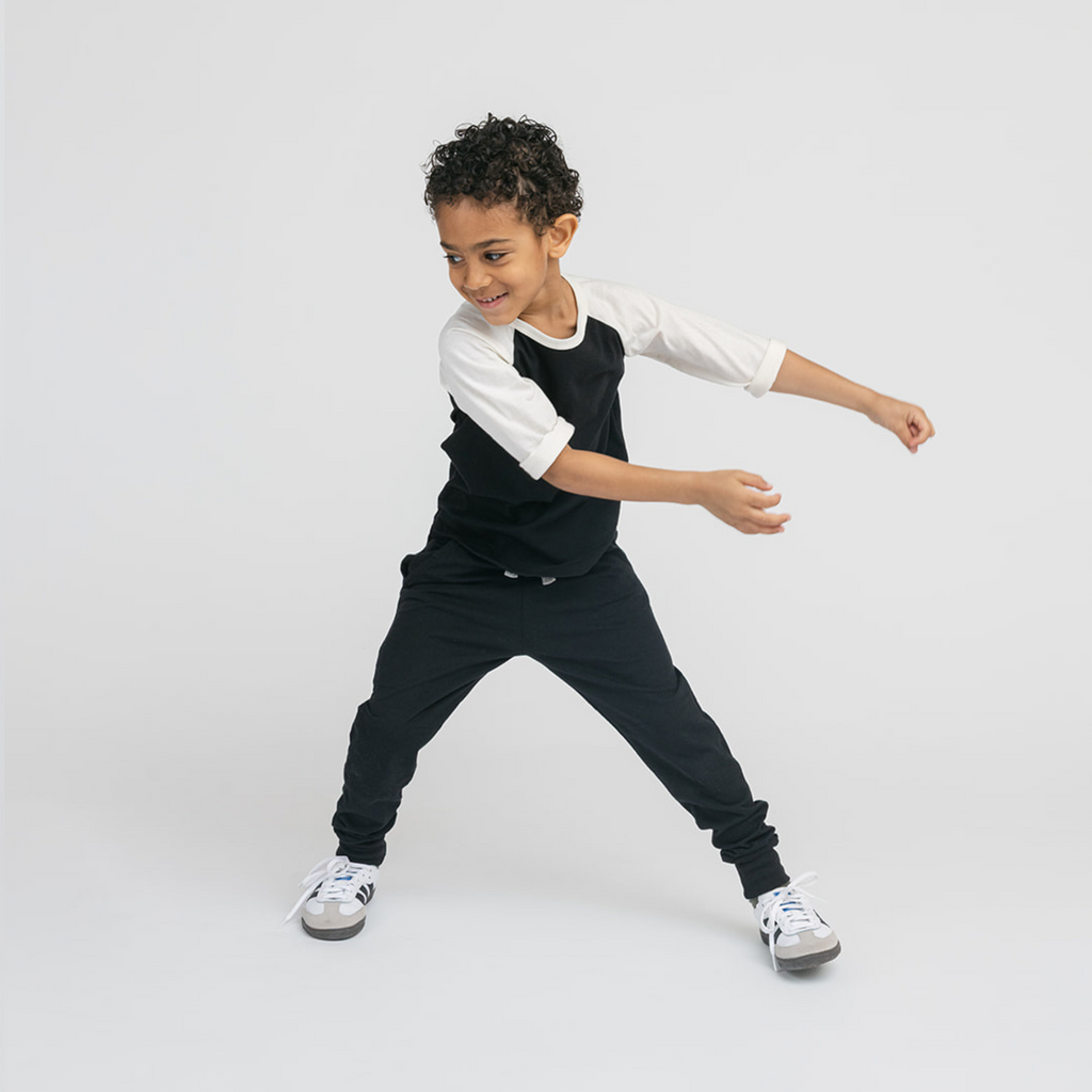Cloud Skinny Sweats - Sweatpants - Black - 3-6 months - mini mioche
