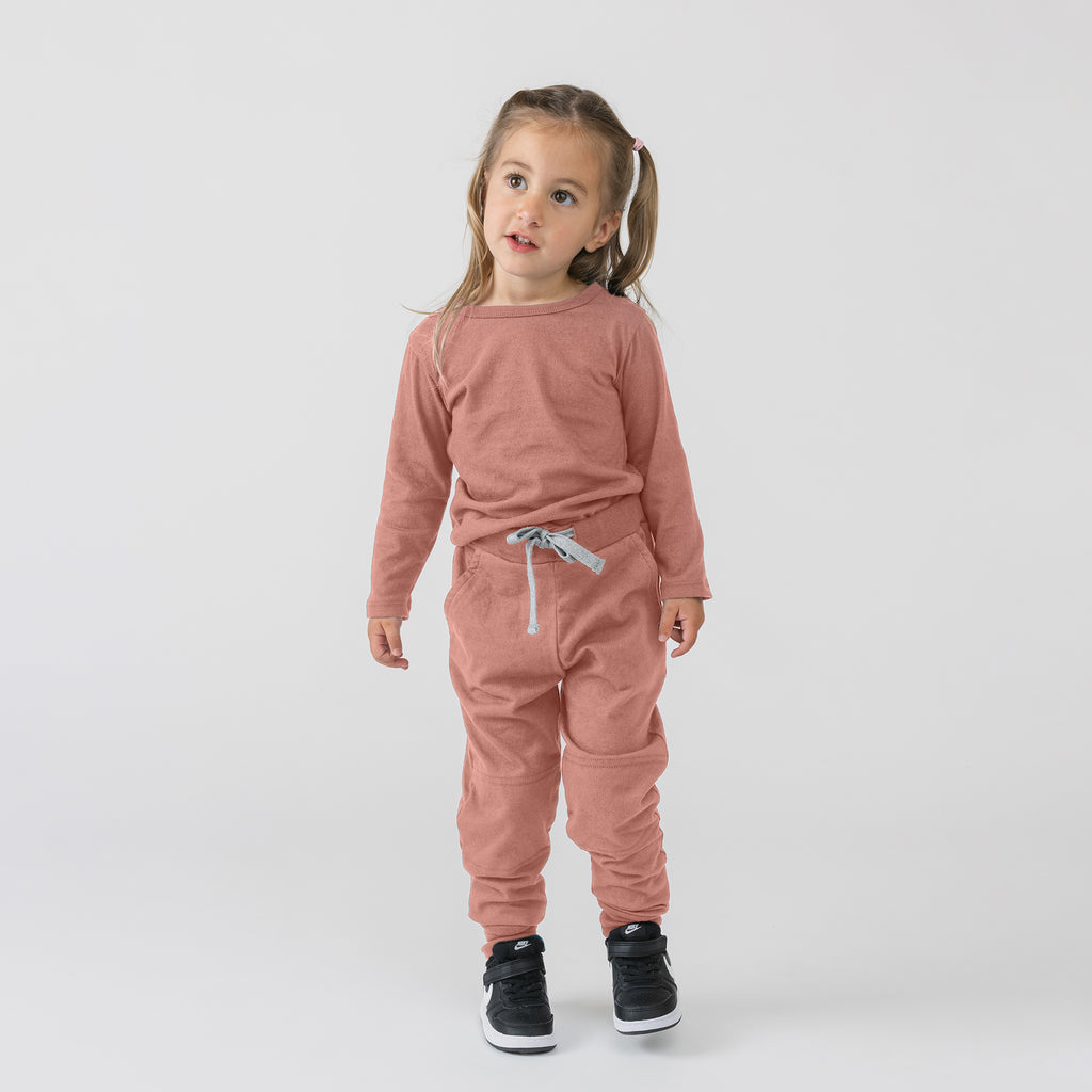 Cloud Skinny Sweats - Sweatpants - Clay - 6-12 months - mini mioche