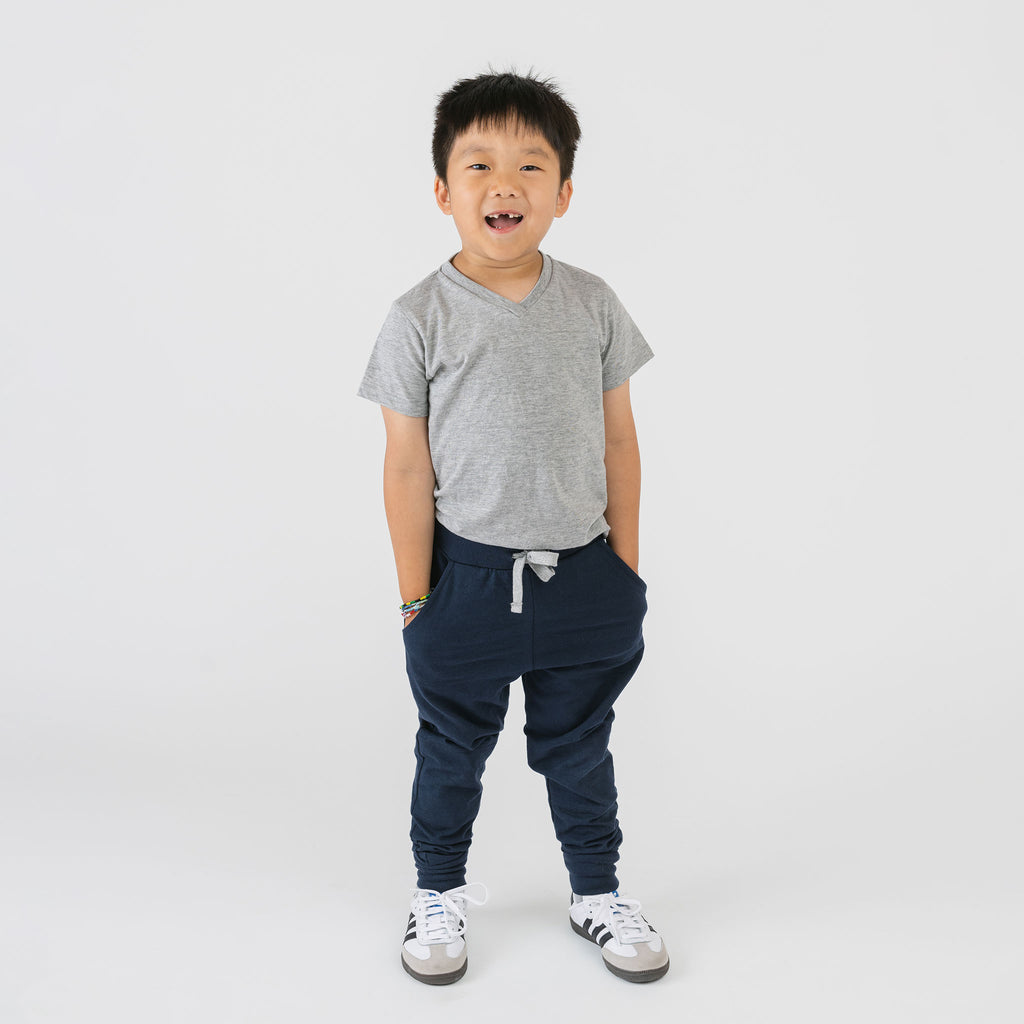 Cloud Skinny Sweats - Sweatpants - Navy - 3-6 months - mini mioche