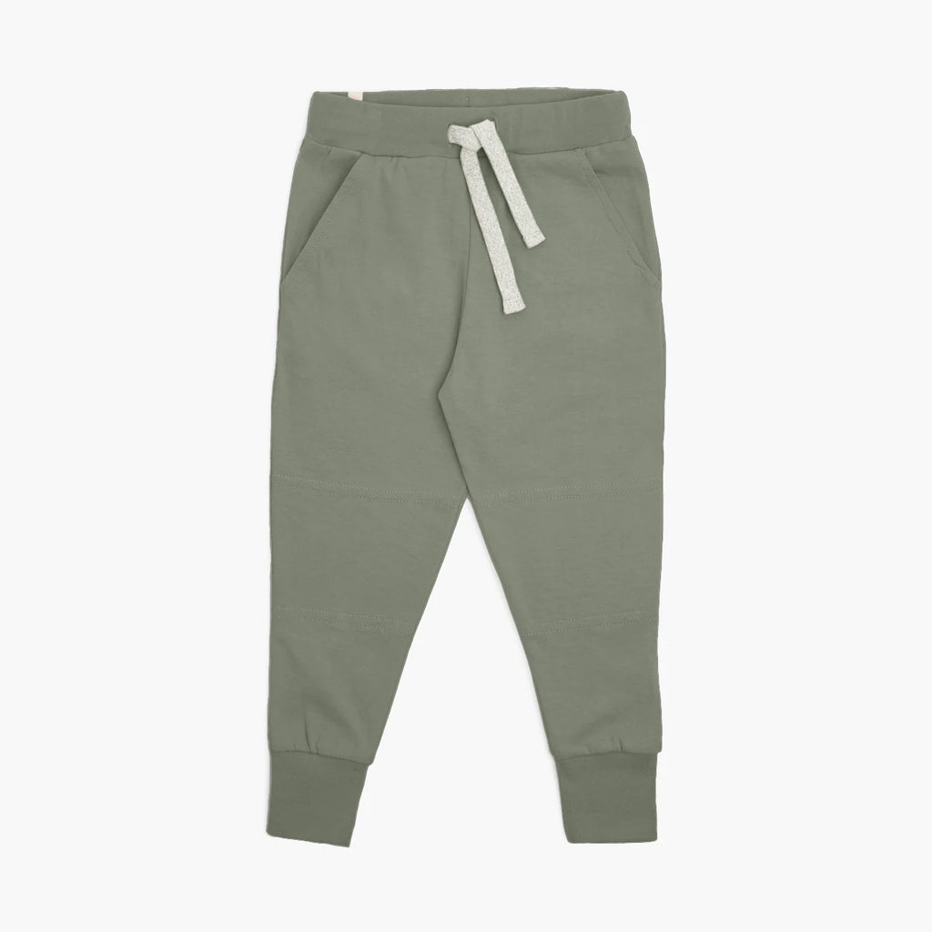 Cloud Skinny Sweats - Kids Organic Cotton Sweatpants - Thyme - Baby to Toddler to Teenager- mini mioche