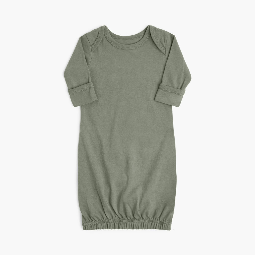 Organic Cotton Baby Sleeper Gown - Infant and Newborn Sleepwear - Sky - Made in Canada - mini mioche