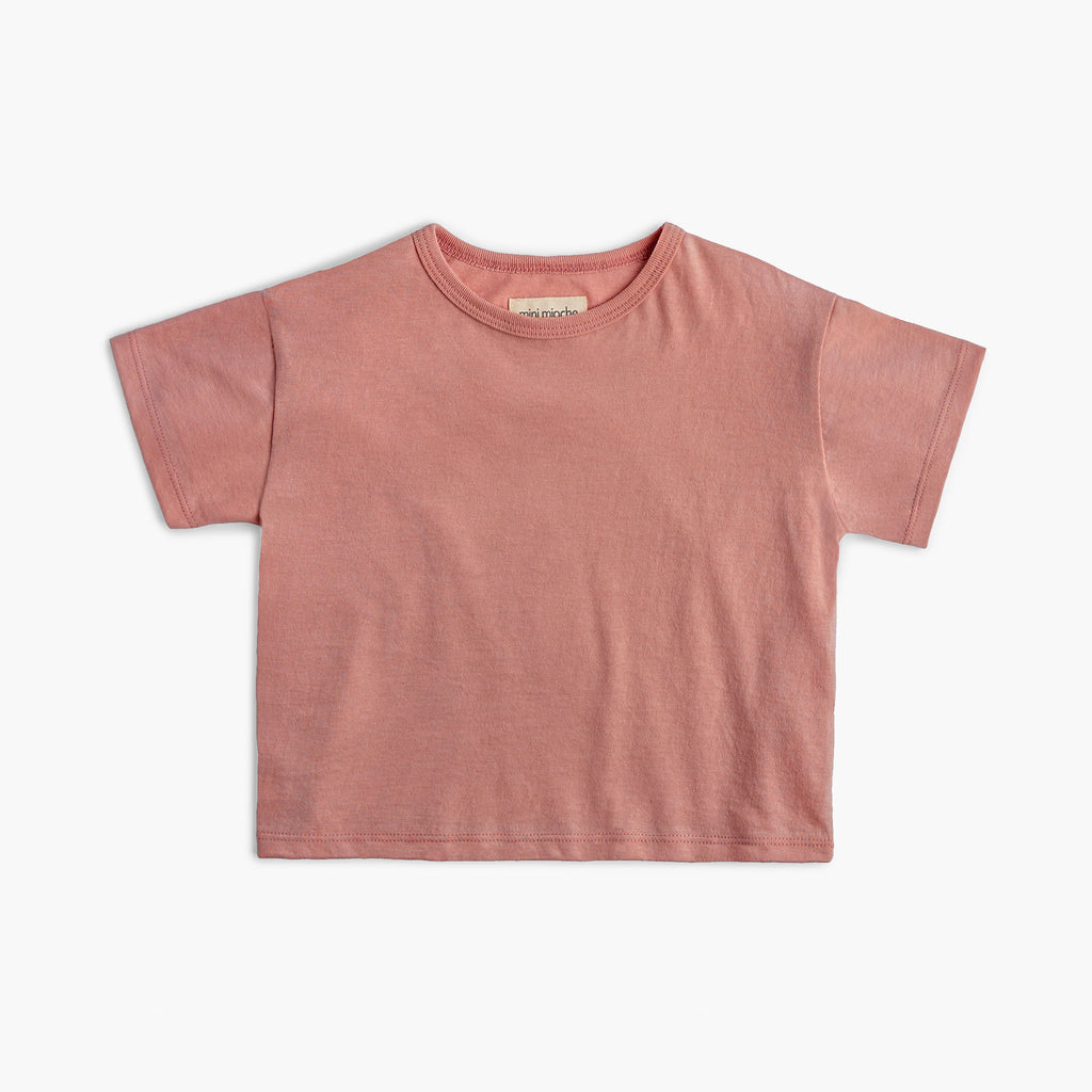 100% GOTS-Certified Organic Cotton Kids Tee - Cloud Slouchy Tee - Tshirts and Tops - Clay - Baby and Toddler - mini mioche