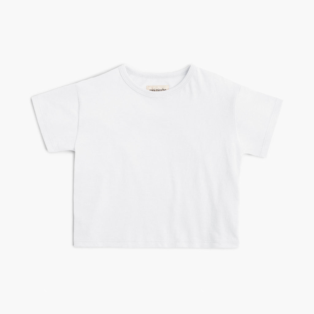 100% GOTS-Certified Organic Cotton Kids Tee - Cloud Slouchy Tee - Tshirts and Tops - White - Baby and Toddler - mini mioche