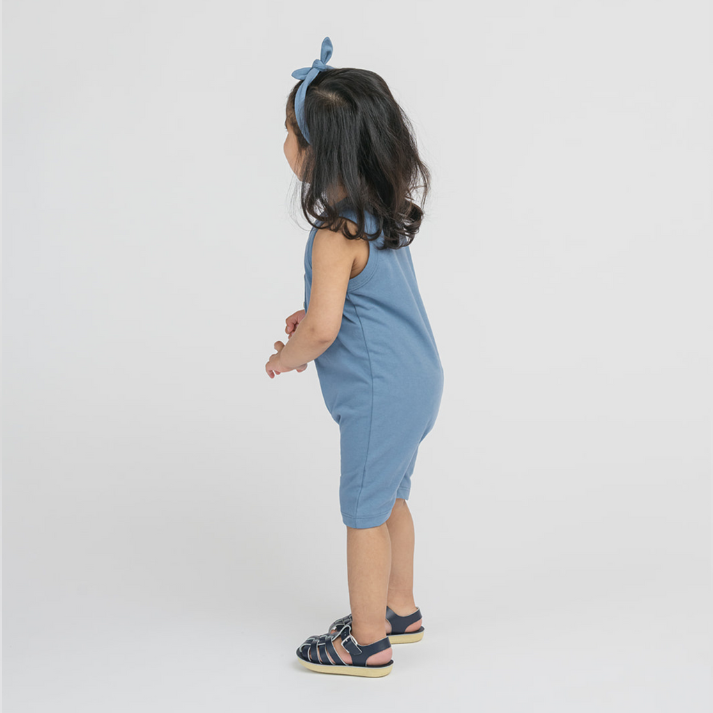 Cloud Tank Henley Romper - Rompers - River - 0-3 months - mini mioche