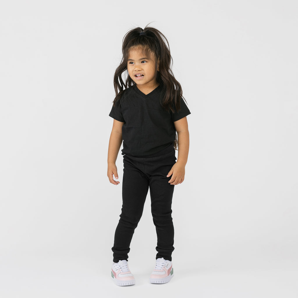 Cloud V-Neck Tee - Short Sleeve Tees - Black - 6-12 months - mini mioche