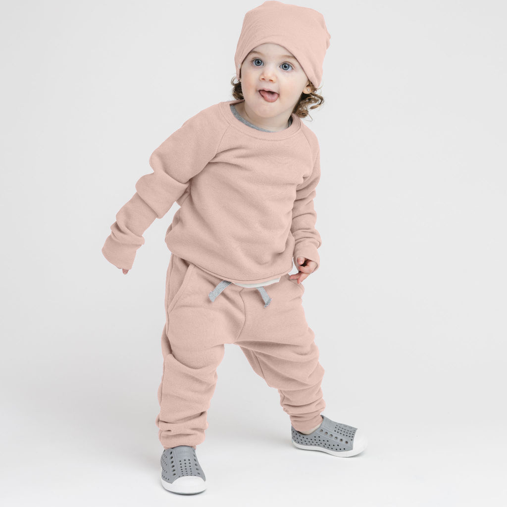 Cozy Skinny Sweats - Sweatpants - Blossom - 3-6 months - mini mioche