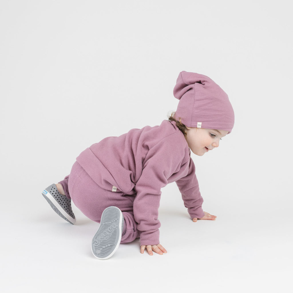 Cozy Skinny Sweats - Sweatpants - Boysenberry - 3-6 months - mini mioche