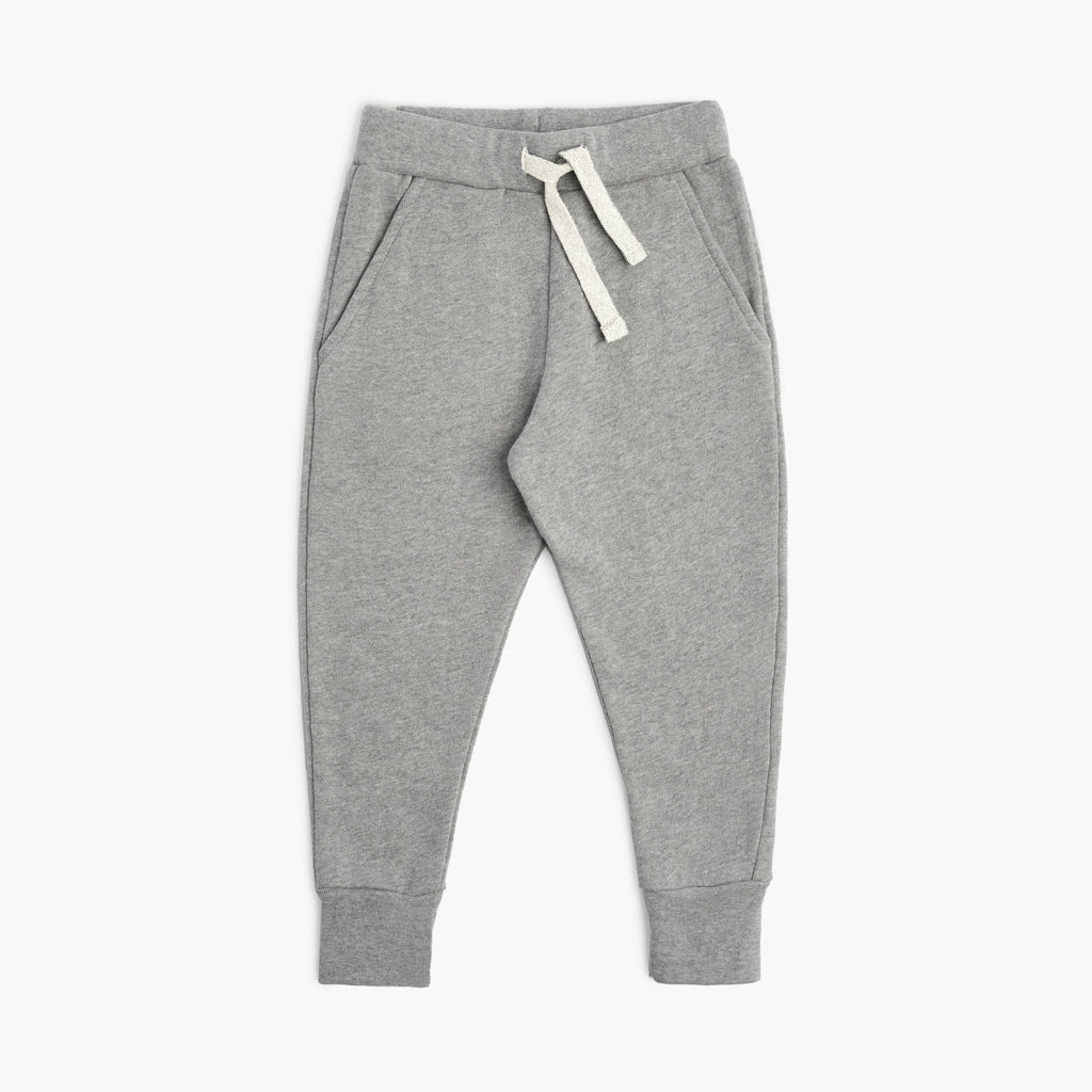 Cozy Skinny Sweats - Sweatpants - Heather Grey - 3-6 months - mini mioche