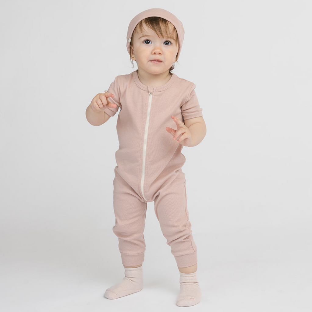 Dreamy Shortie Sleeper Romper - Sleepers - Blossom - 6-12 months - mini mioche