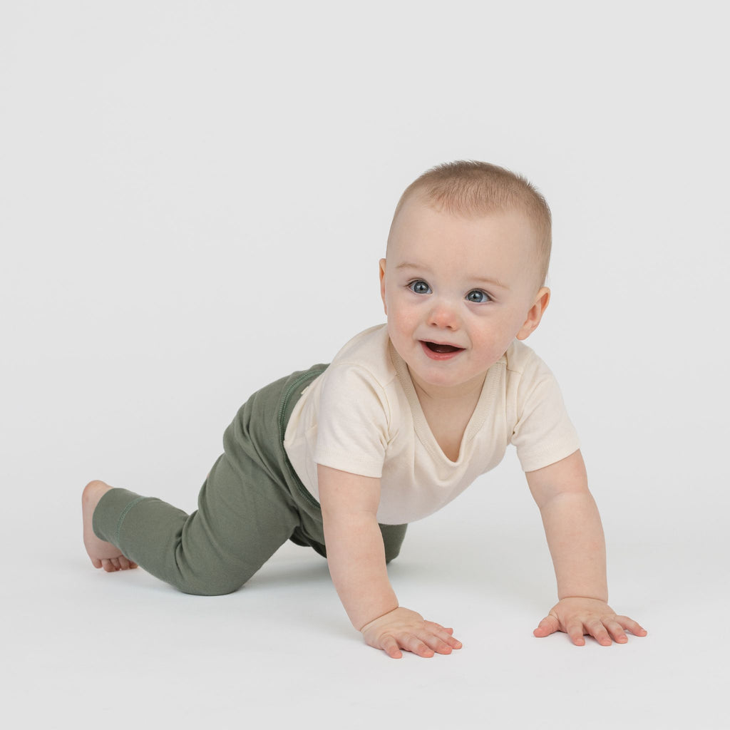 Dreamy Slim Pant - Leggings - Thyme - 0-3 months - mini mioche