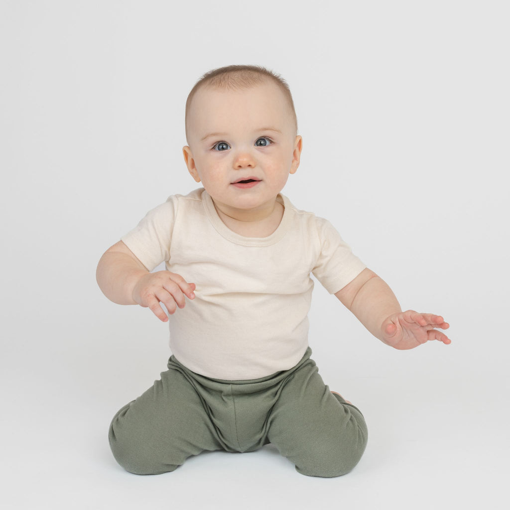 Dreamy Slim Pant - Leggings - Thyme - 0-3 months - mini mioche