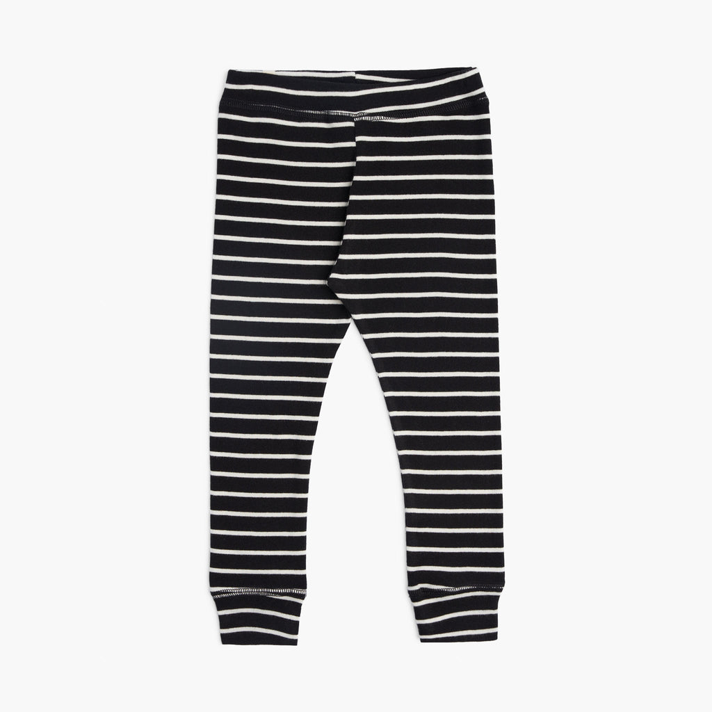 Dreamy Slim Pant - Leggings - Black Stripe - 0-3 months - mini mioche