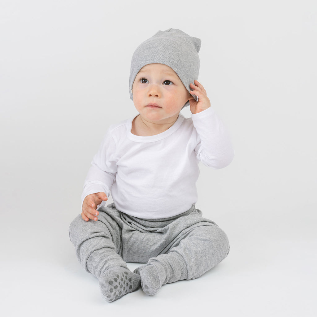 Dreamy Slouchy Beanie - Hats - Heather Grey - 0-12 - mini mioche