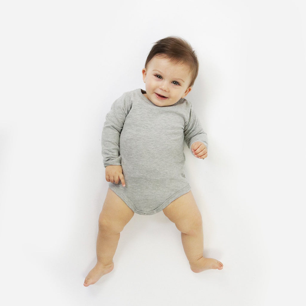 Cloud Long Sleeve Onesie - Onesies - Heather Grey - 0-3 months - mini mioche