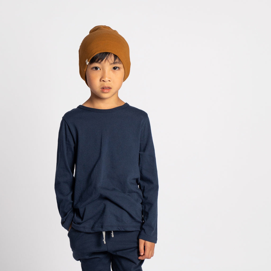 Cloud Long Sleeve Tee - Long Sleeve Tees - Navy - 1/2 years - mini mioche