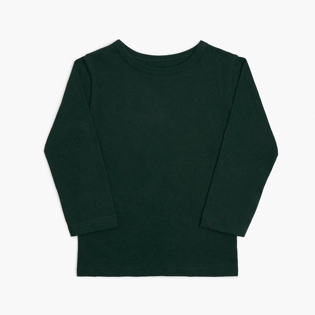 Cloud Long Sleeve Tee - 100% GOTS-Certified Organic Cotton Kids Tshirts - Pine - Toddler Tweens and Teens - Made in Canada - mini mioche