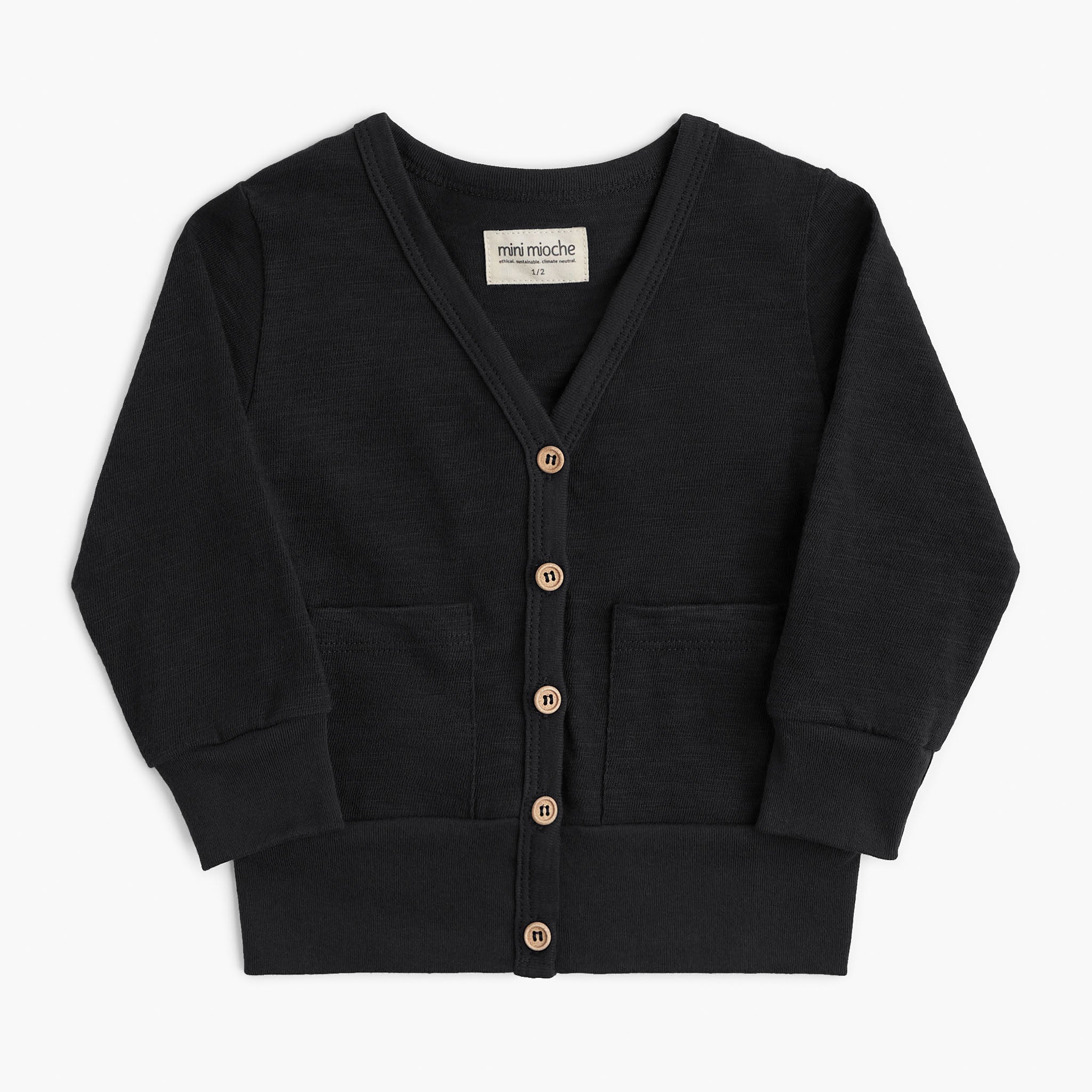 epa kid mohair mini cardigan”BLK” Organic Cotton Kids Cardigan (1-14y) | mini mioche