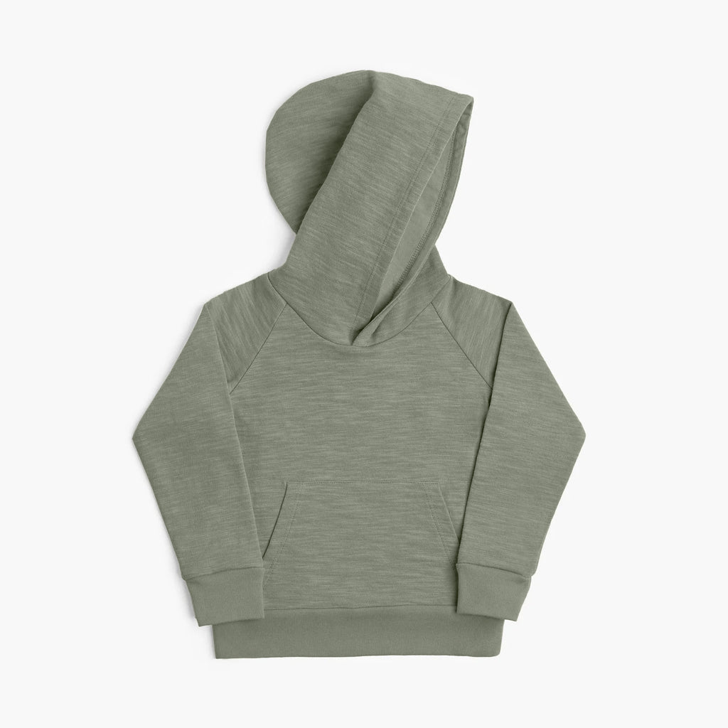 Organic Cotton Kids Hoodies - Mod Hoodie - Toddler and Kids Hoodie - Thyme - Made in Canada - mini mioche
