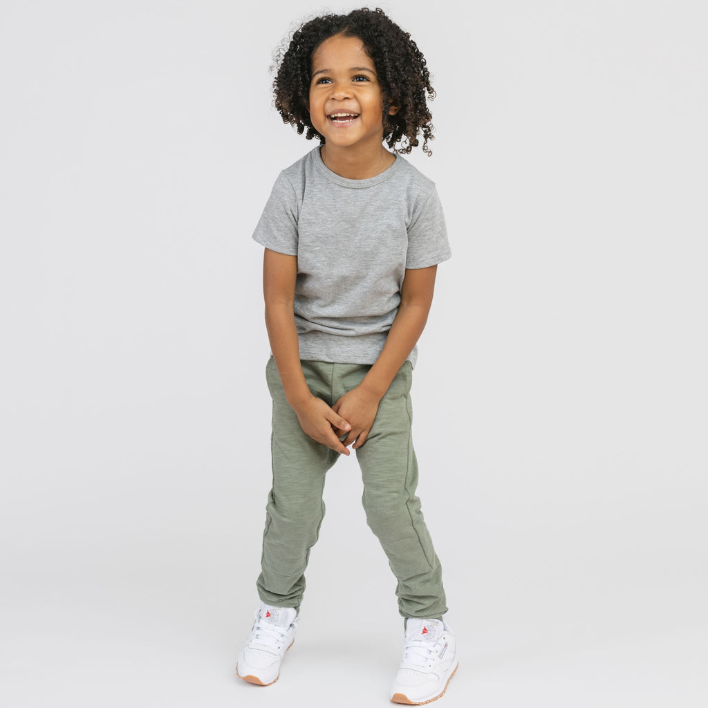 Mod Tie Joggers - Sweatpants - Thyme - 1/2 years - mini mioche