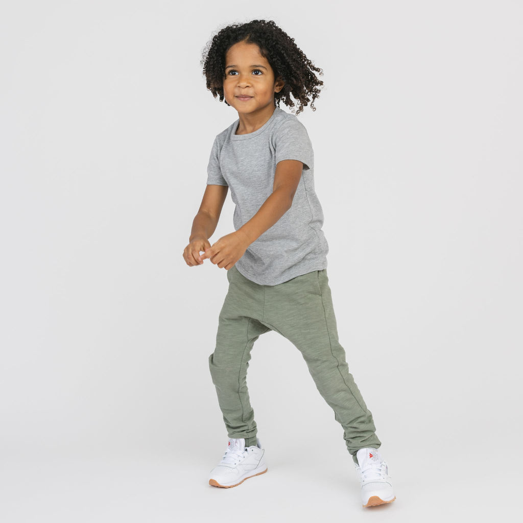 Mod Tie Joggers - Sweatpants - Thyme - 1/2 years - mini mioche