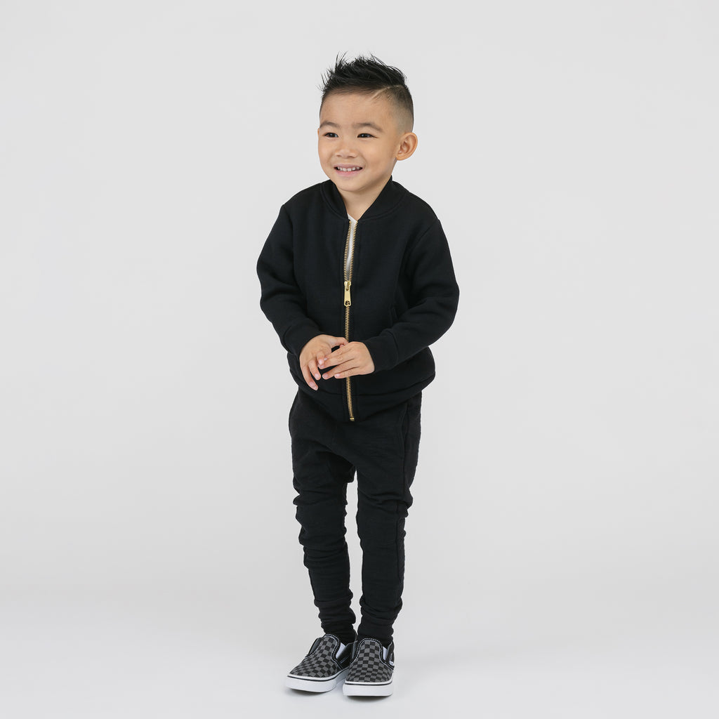 Mod Joggers - Sweatpants - Black - 1/2 years - mini mioche