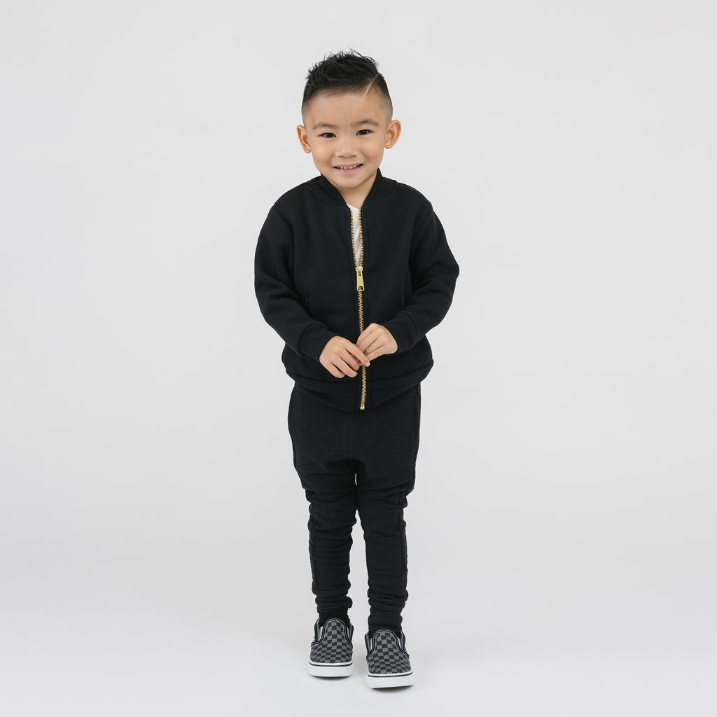 Mod Joggers - Sweatpants - Black - 1/2 years - mini mioche