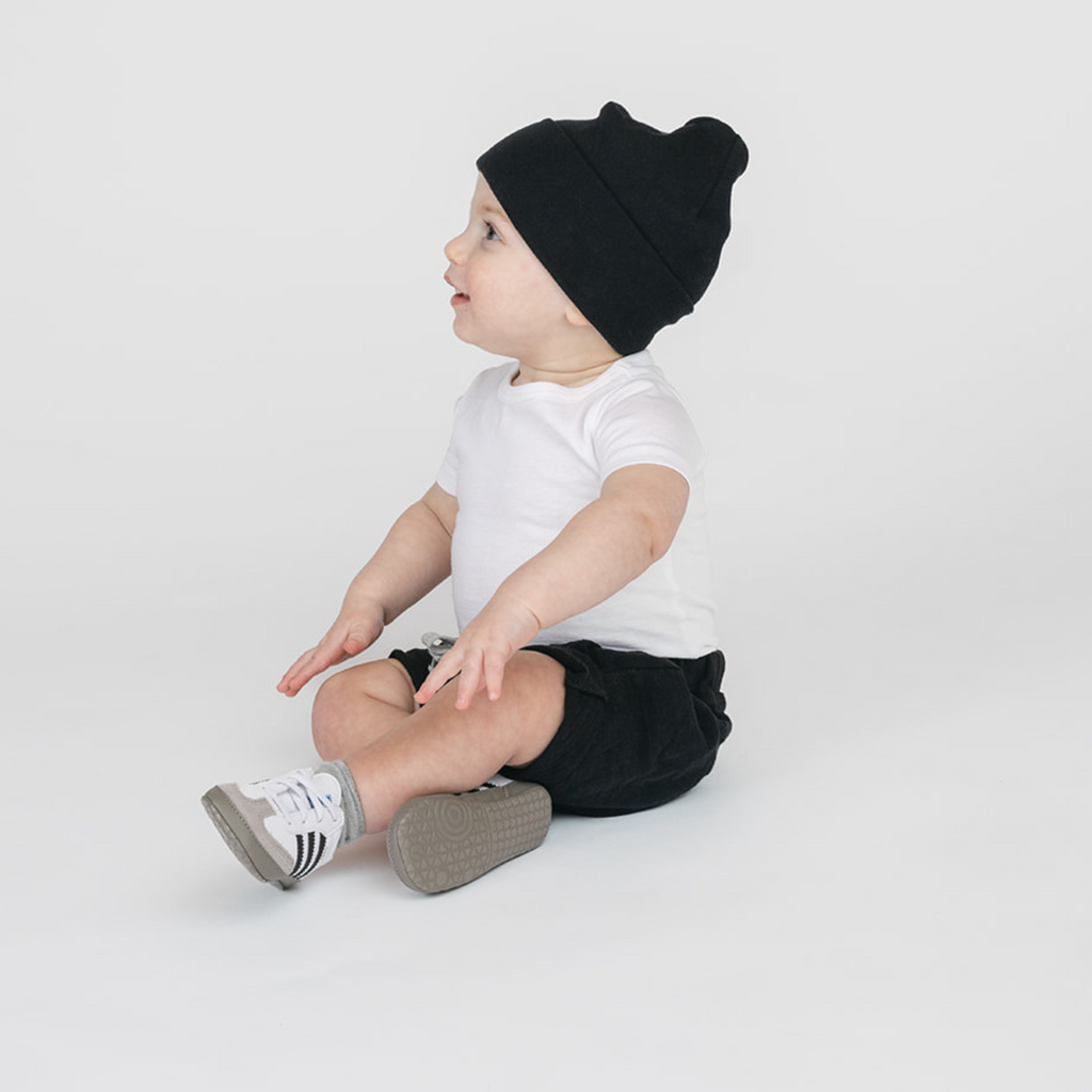 Mod Slouchy Shorts - Shorts - Black - 3-6 months - mini mioche