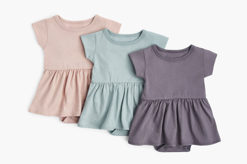 Cloud Onesie Dress - Dresses - Vintage Plum - 0-3 months - mini mioche