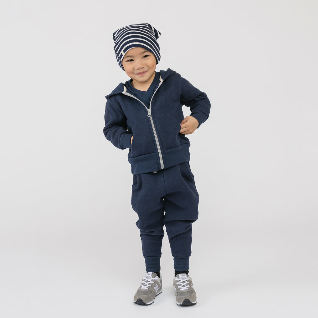 Plush Hoodie - Hoodies - Navy - 0-3 months - mini mioche